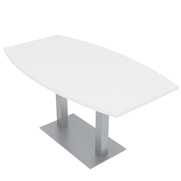 33.5 in W, 69.5 in L, 29 in H, Engineered Wood Top, White